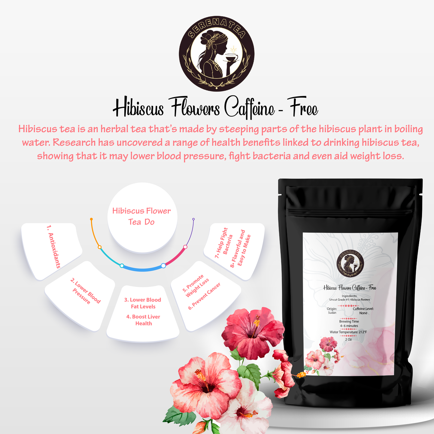Hibiscus Flowers Caffeine-Free Tea