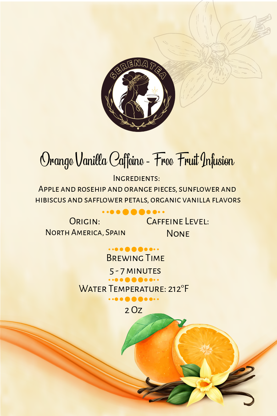 Orange Vanilla Caffeine-Free Fruit Infusion Tea