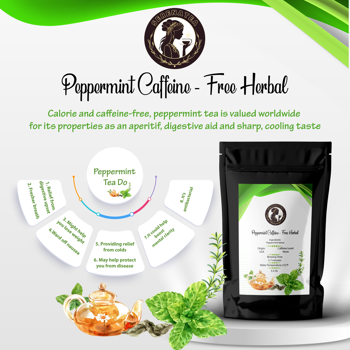 Peppermint Caffeine-Free Herbal Tea